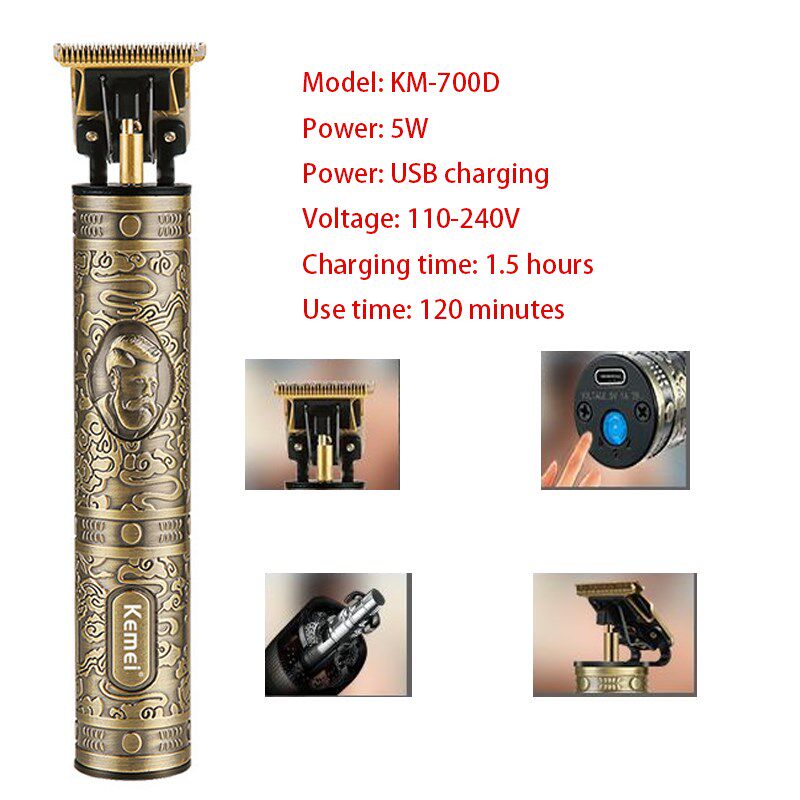 Kemei Professional men trimmer beard electric clipper barber
