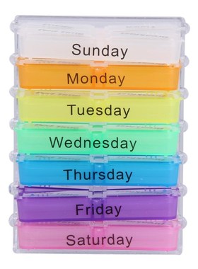 7 Days container tablet Weekly diet pills box Medicine Stor