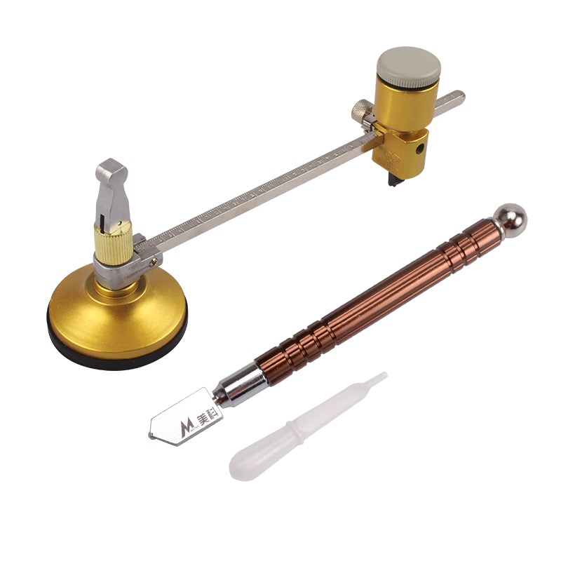 Industrial Grade Glass Cutter Kit 40cm Compasses Circular Cu