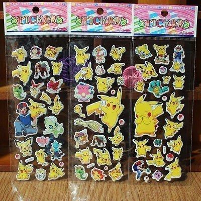 1pc cartoon anime Pokemon stickers for kids rooms Home decor
