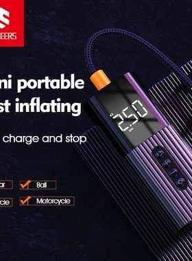 Mini Car Air Pump Compressor Digital Wired Car Tyre Inflatab