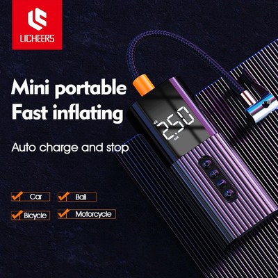 Mini Car Air Pump Compressor Digital Wired Car Tyre Inflatab