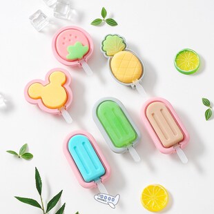 Silicone Ice Cream Mould with Cover Cute Popsicle Barrel Diy