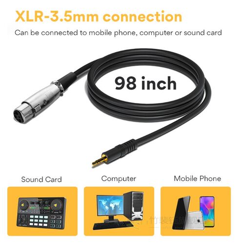 MAONO AU PM360TR Condenser Microphone 3.5mm to XLR Cardoid