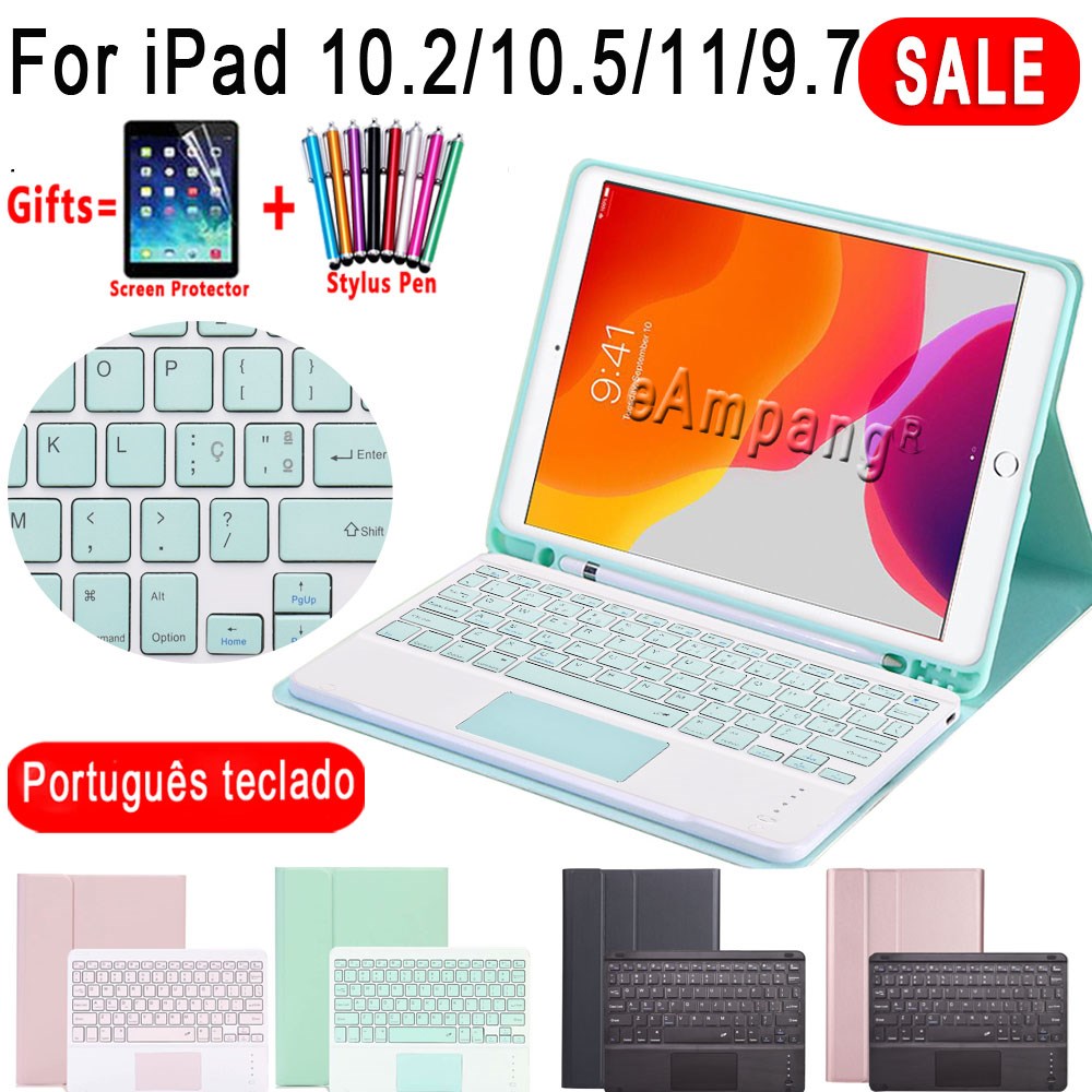 Touchpad Portuguese Keyboard Case For iPad 9.7 2017 2018 5t