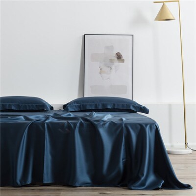 Noble Silk Flat Sheet 25 Momme Pink Healthy Beauty Bed