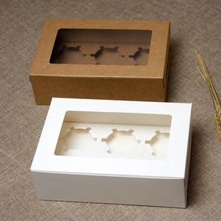 Bakery packaging food grade Cupcake box kraft paper box West