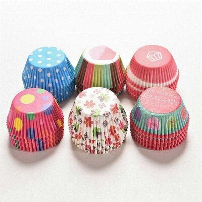 100pcs/lot colorful paper muffin cup cake bakin cups christ