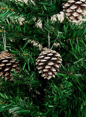 New 6Pcs Christmas Pine Cones Baubles Xmas Tree Decorations