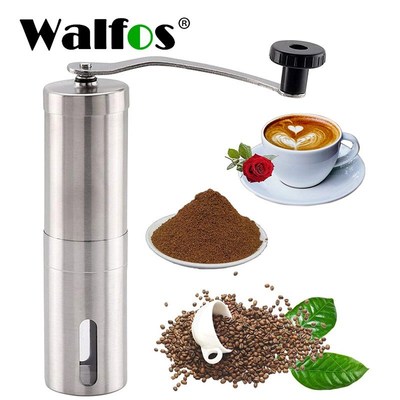 Silver Coffee Grinder Mini Stainless Steel Hand Manual Handm