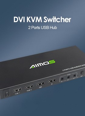 SB HB DVI KVM Switch Adapter 2 in 1 Out SB 2.0 Selector for