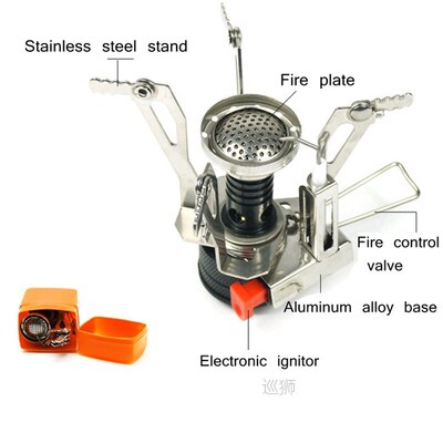 Outdoor Pot Mini Gas Stove Sets  Camping Hiking Cookware Pic