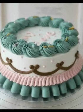 Web celebrity Retro Cake Cream Framing Mouth Princess Korean