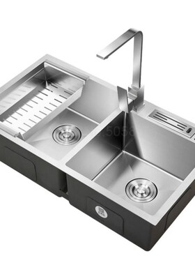 kitchen sink stainless steel double bowl above counter or si