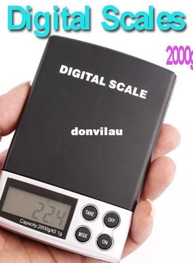 2kg 2000g/0.1g LCD Display Digtal Pocket Electronic Scale, f