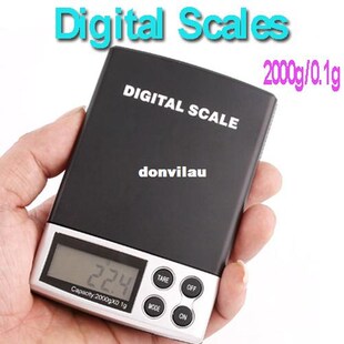 2kg 2000g/0.1g LCD Display Digtal Pocket Electronic Scale, f