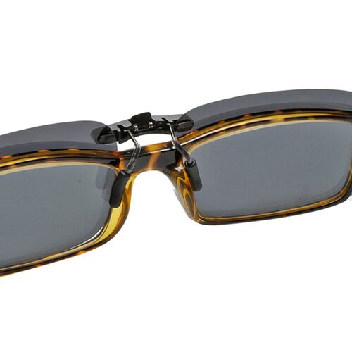 1pc Unisex Polarized Clip On Driving Glasses Sunglasses Day