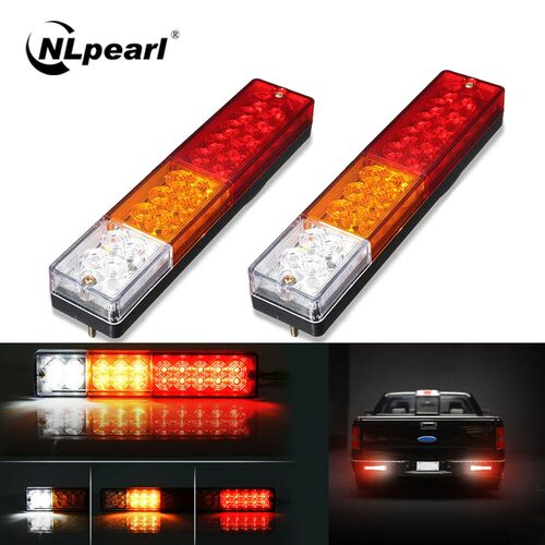 2x 12V 24V Waterproof LED Tail Light for Truck Caravans Camp
