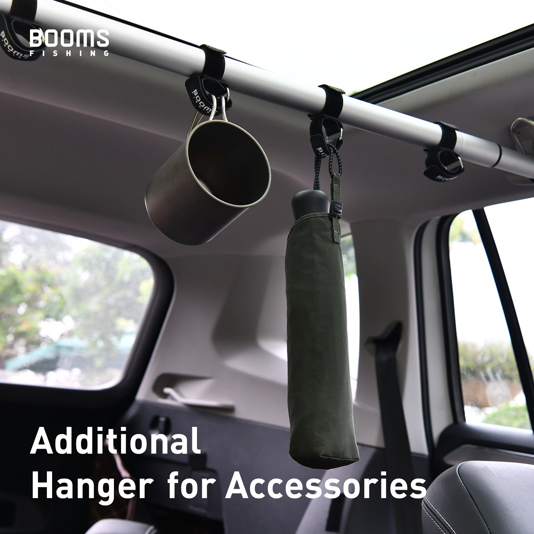 RB2 Car Organizer Rod Holder Belt for Vehicle Clothes Bar DI