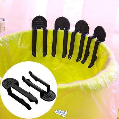 2/4Pcs Practical Trash Can Clips Plastic Fixed Garbage Bag C