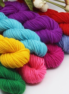 25g/ball Thick Dyed Yarn Cotton Blended Wool Anti-Pilling Cr