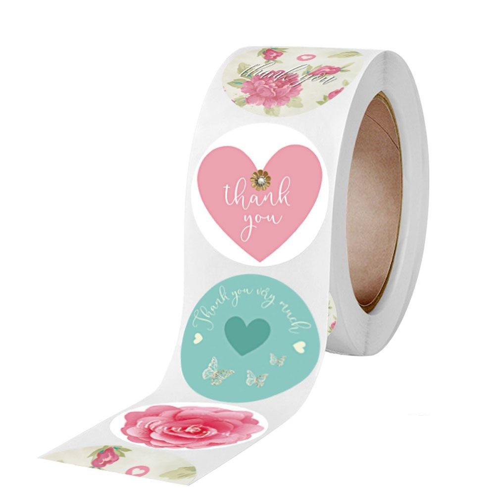 50-500pcs love heart shaped label sticker scrapbooking gift