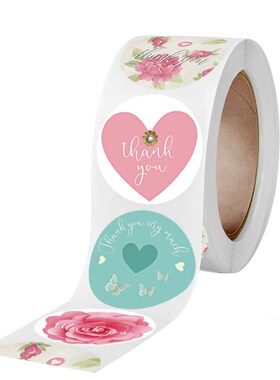 50-500pcs Love Heart Shaped Label Sticker Scrapbooking Gift