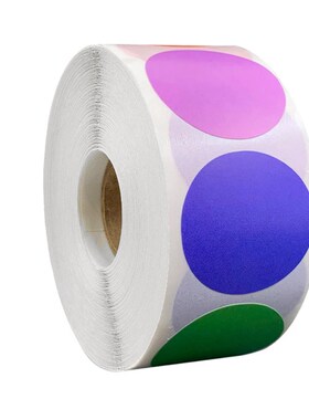 50-500pcs 1 Inch Round Chroma Labels Stickers Color Code Dot
