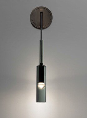 Post modern copper luxury glass wall lamp living room backgr