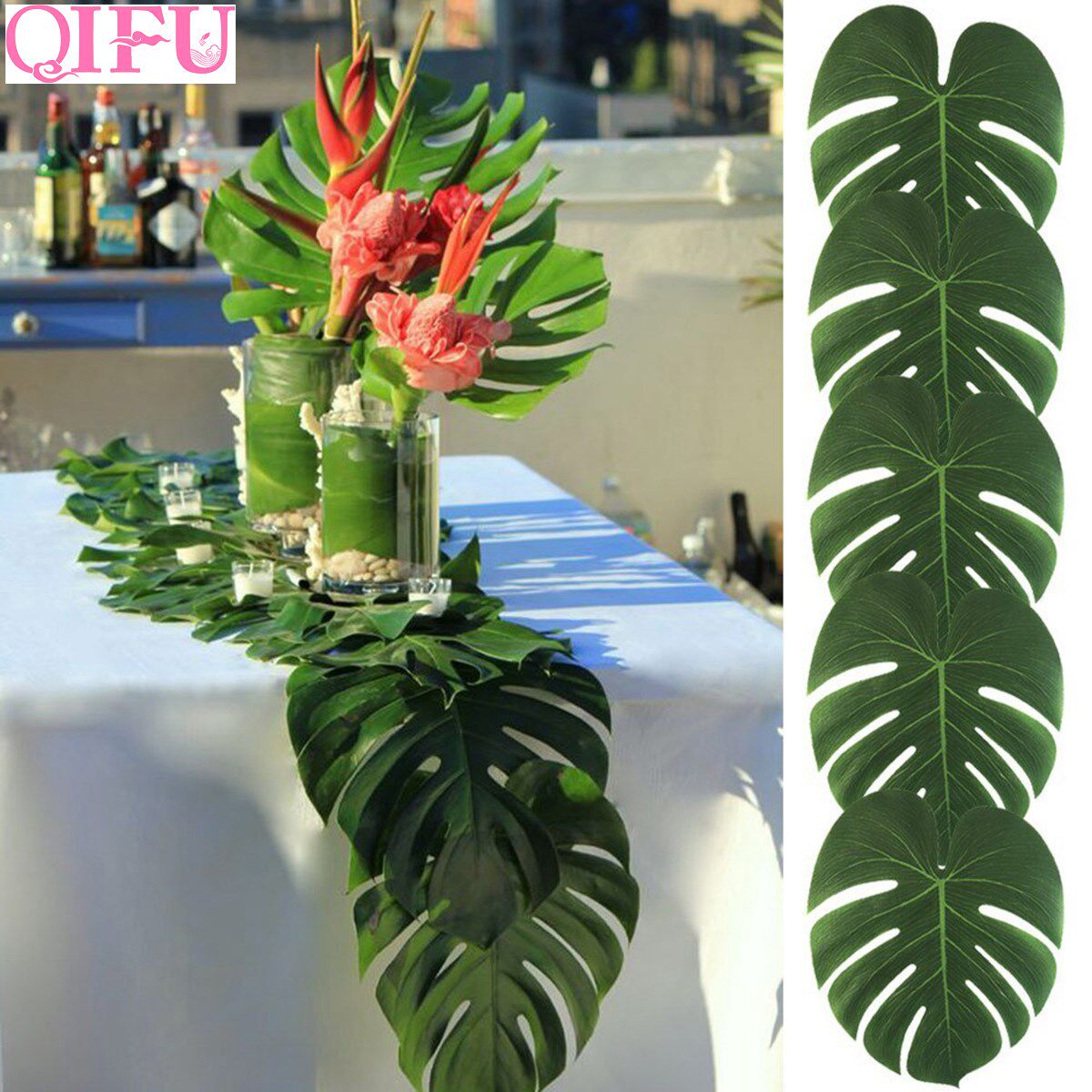 artificial tropical palm leaf decor jungle party artificial