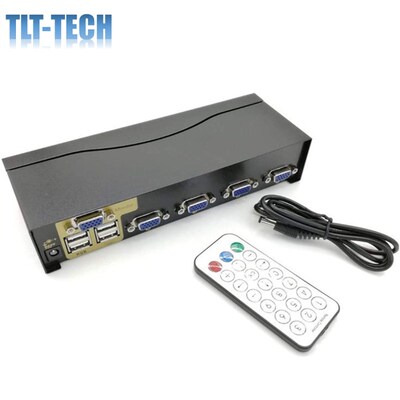 SB VGA KVM Switch,KVM Switch 4-Port VGA 4 in 1 Out Projector