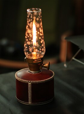 Gas Lantern Glass Lampshade Outdoor  Camping Atmosphere Lamp