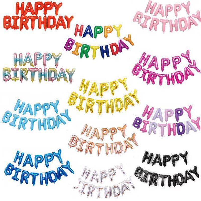 16 inch Letters HAPPY BIRTHDAY Foil Balloons birthday party