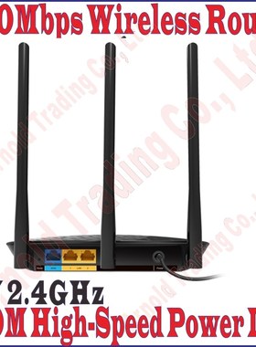 TPLink Single 2.4G 450Mbps Main Wireless Router 600Mbps Powe