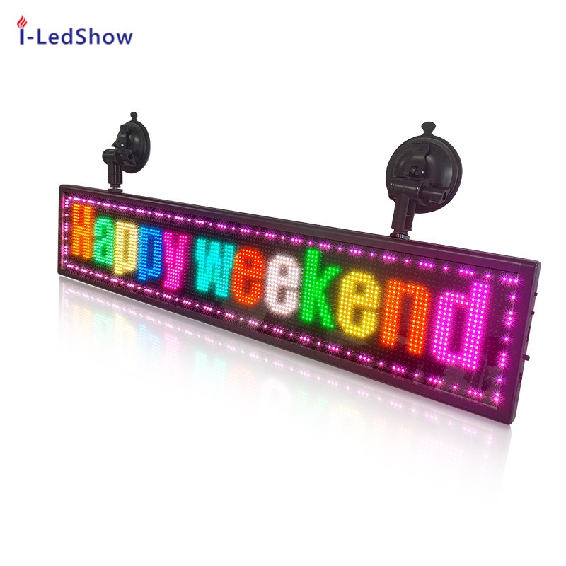 P5 24*144  75*16CM thin RGB Sign Full Color Car LED Display