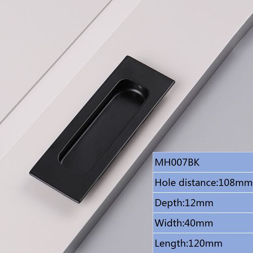 embedded furniture pulls knobs Black Sliding door Handles Ki