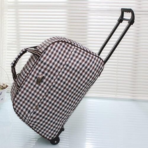 Portable business trip duffel bag pulley travel short haul