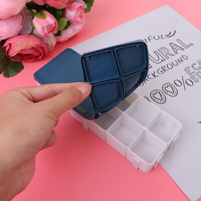 1Pcs 12 Grids Soft-cover Palette Box Gouache Palette Paint T