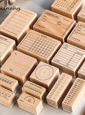 Vintage Daily Planner grid Memo Check List decoration stamp