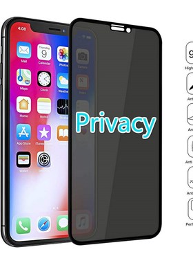 Black Private Screen Protector  iPhone X XS MAX XR Antispy T