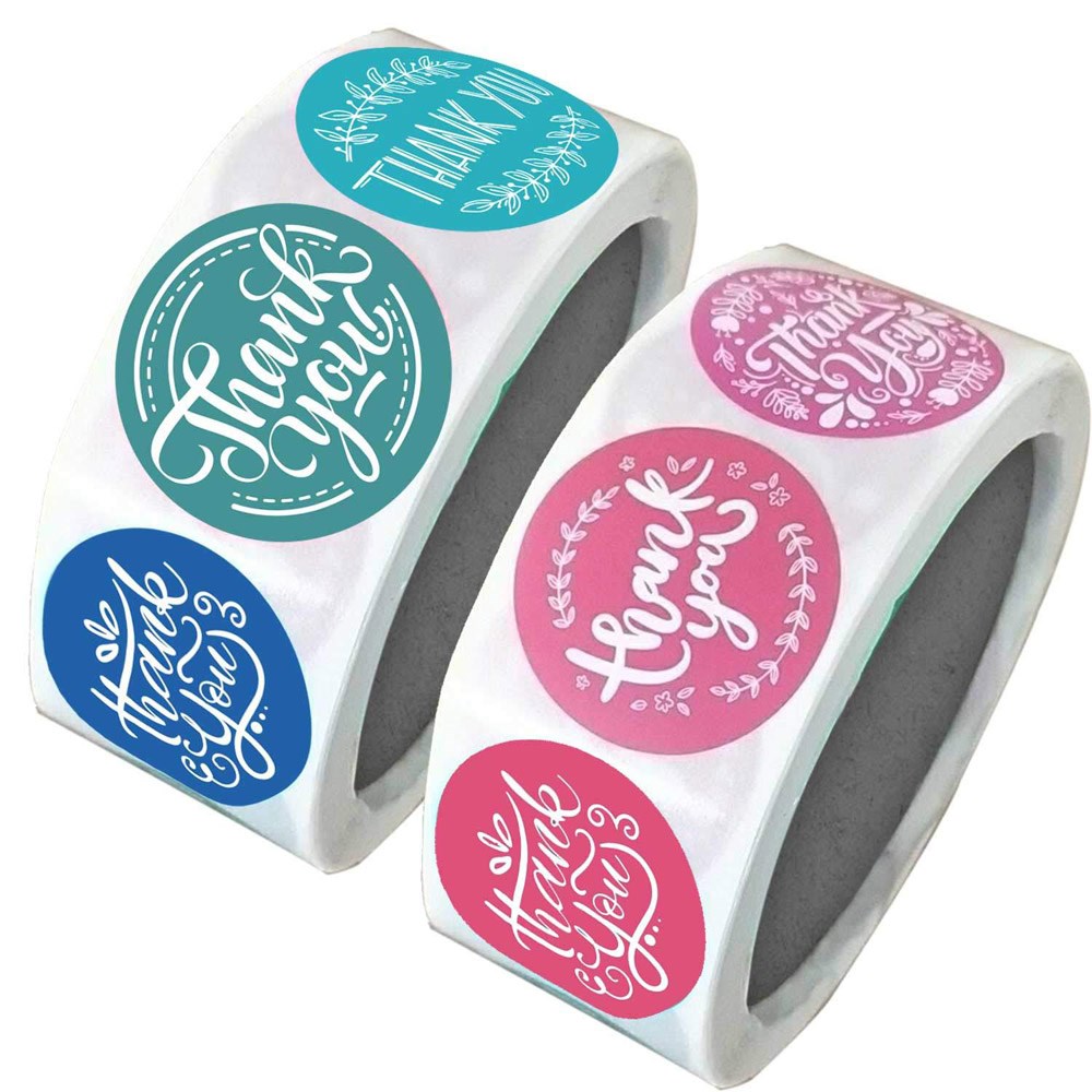 50-500pcs Round thank you for your order sticker Thanks for