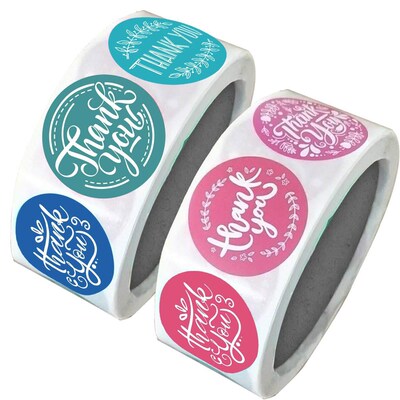 50-500pcs Round thank you for your order sticker Thanks for