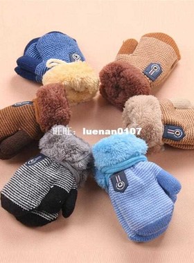 Winter Baby Boys Girls Gloves Kids Full Finger Mittens Warm
