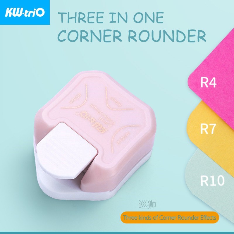 R4/R7/R10mm 3-in-1 Corner Rounder Paper Punches Round Corner