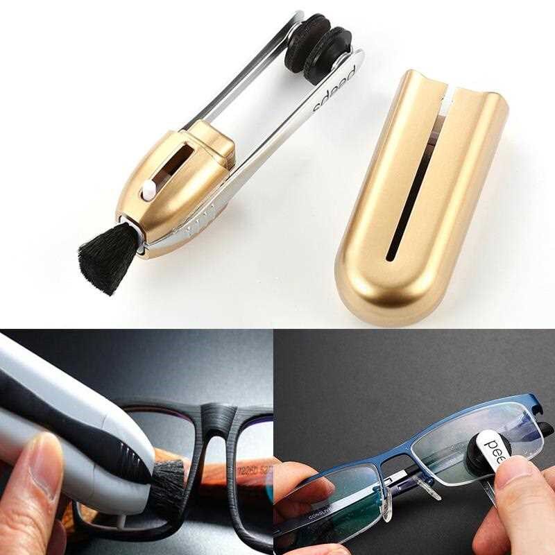 Glasses Cleaning Brush Sun Glasses Eyeglass Cleaner Mini Mic