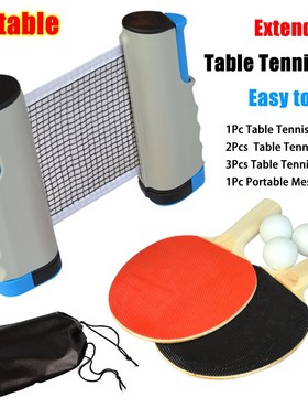 Table Tennis Net and Post Sets with Extendable Mini Posts Po