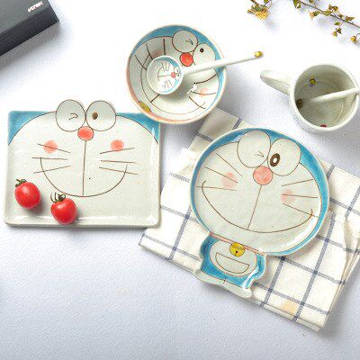 doraemon crockery bowl plate set tableware jingle c