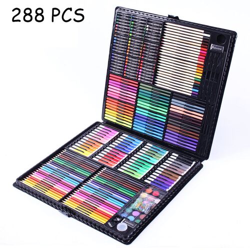 288PCS Watercolor Drawing Art Marker Brush Pen Set Children