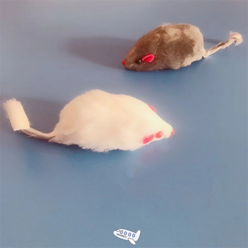 6pcs False Mouse Cat Pet Toys Cat Long-haired Tail Mice With