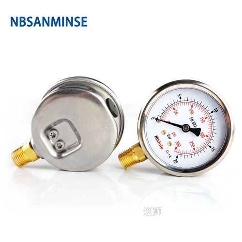 Hydraulic Pressure Oil Gauge SM1SP63L 63mm 2.5inch 1/4 NPT L